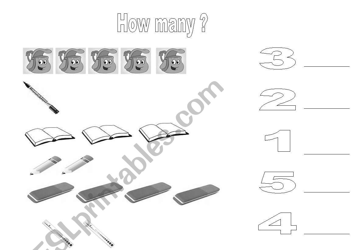 How many? worksheet
