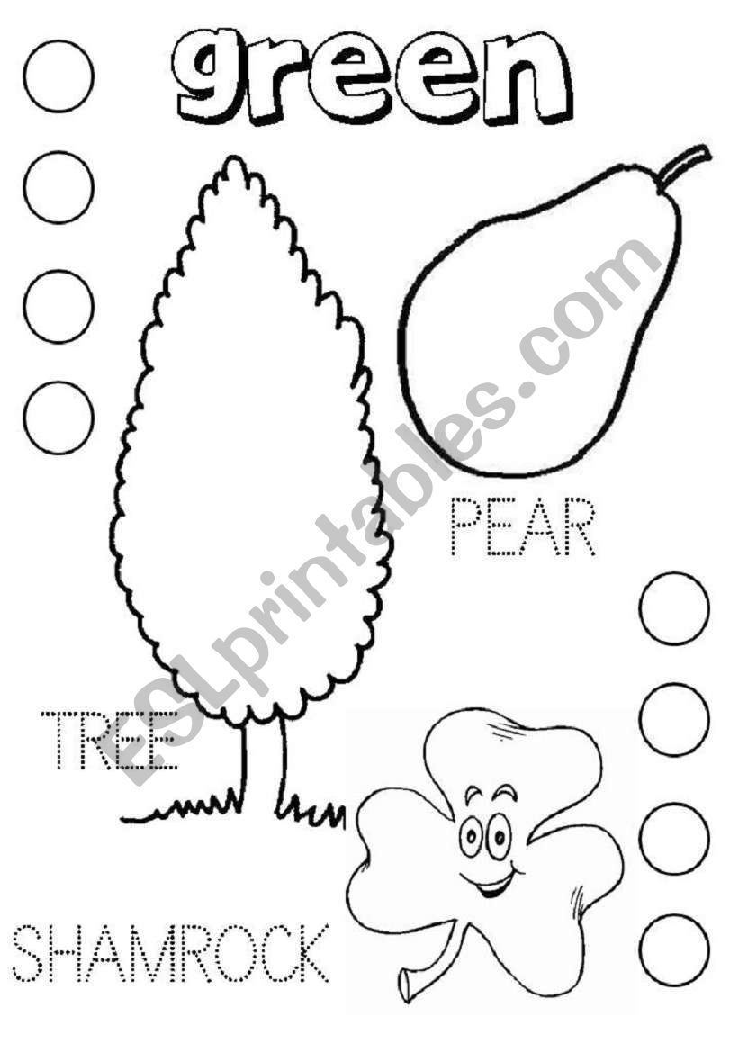 Colours set (1 part) 1/2 worksheet