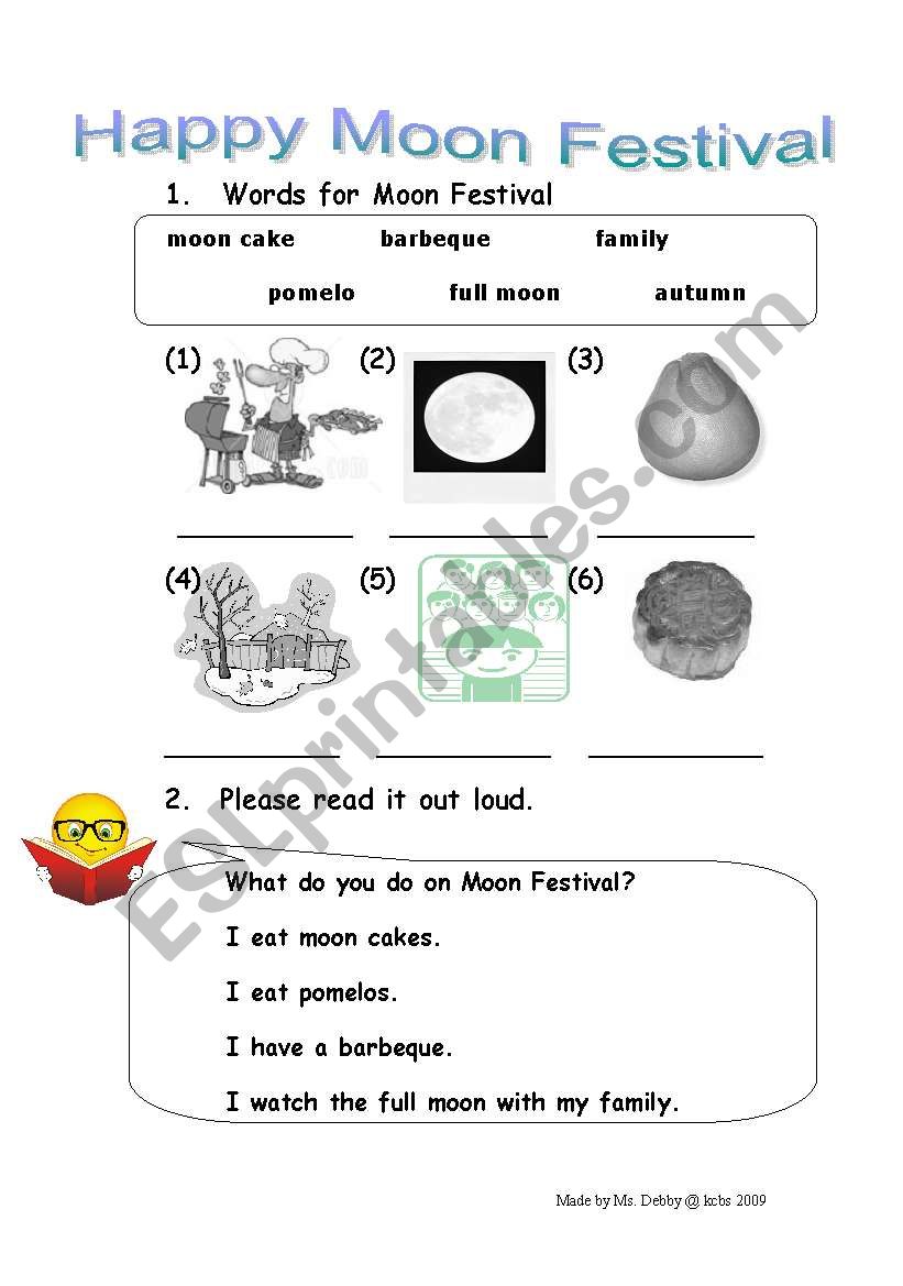 Happy Moon Festival worksheet