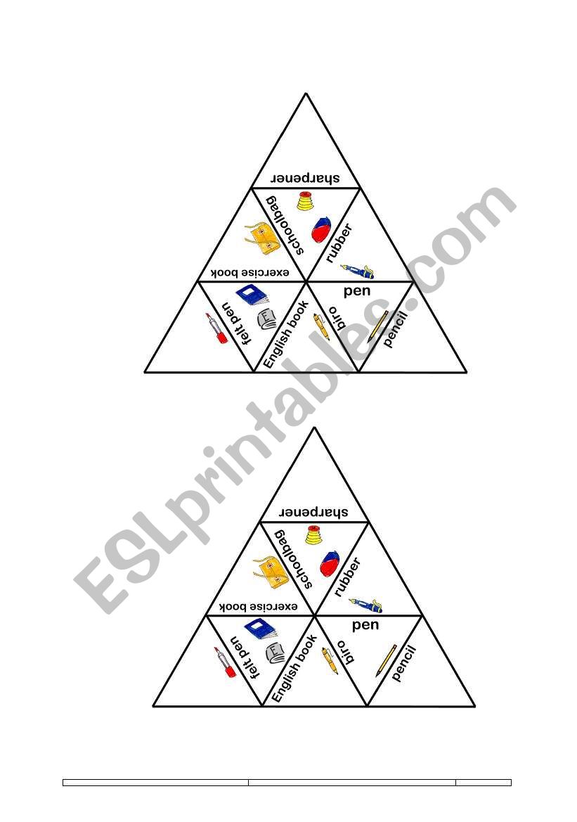 schoolthings TRIMINO worksheet