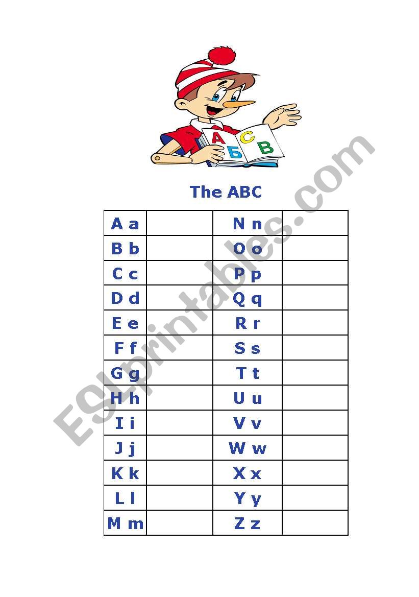 Now  we know  the ABC worksheet
