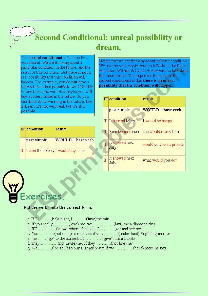 Second Conditional worksheet