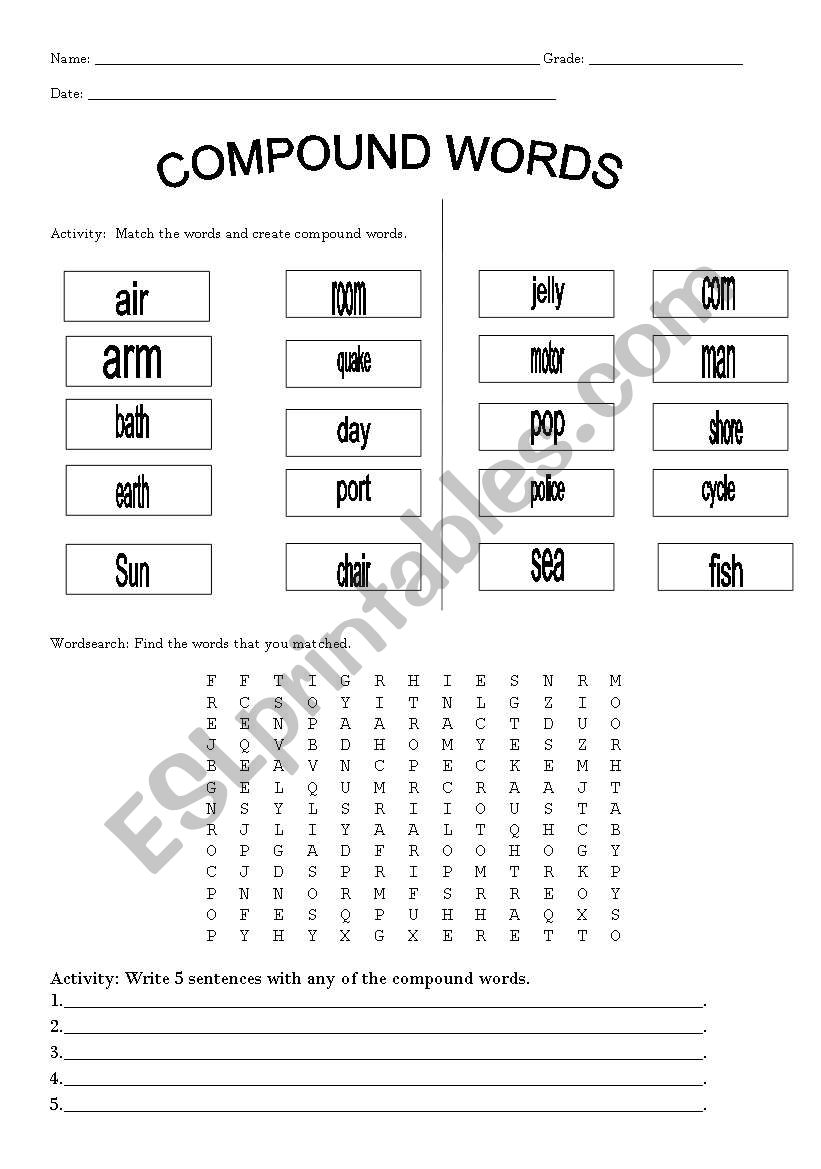 Compound Words worksheet