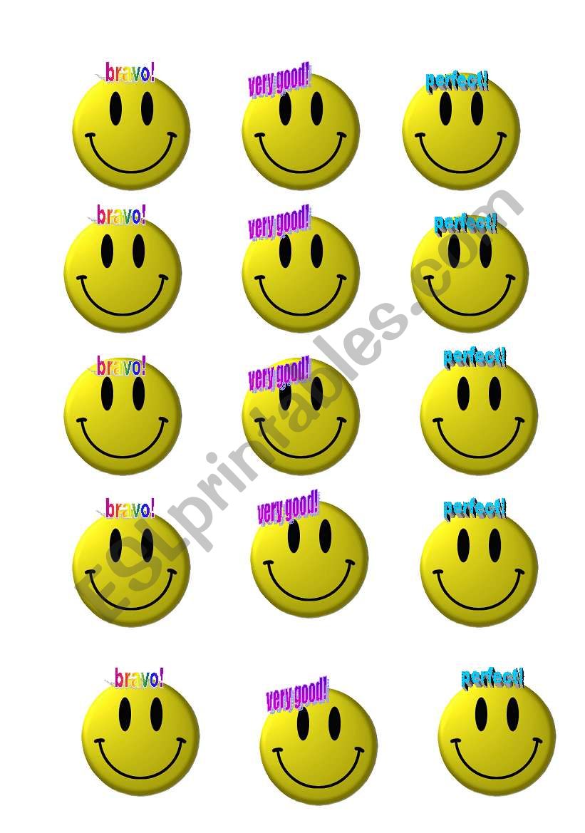 motivative smile stickers worksheet