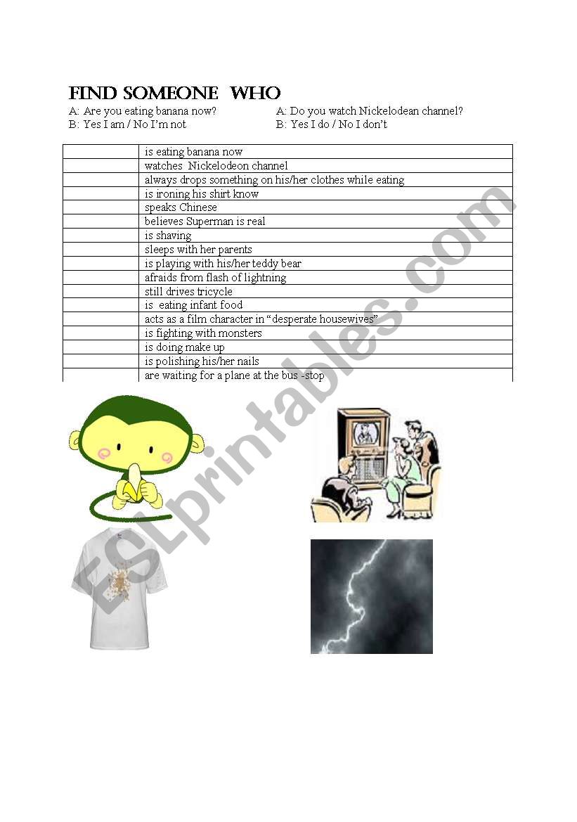 find someone who worksheet