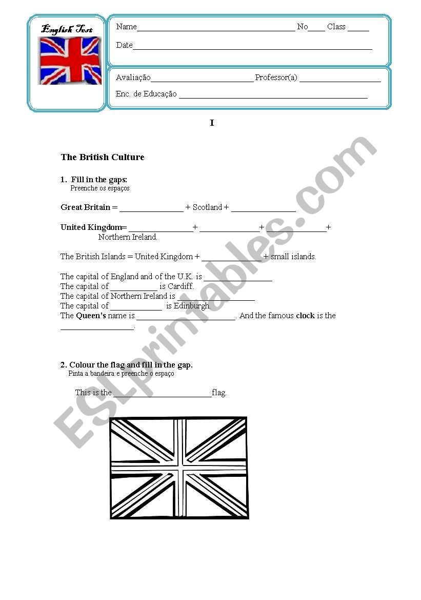 5th grade test worksheet