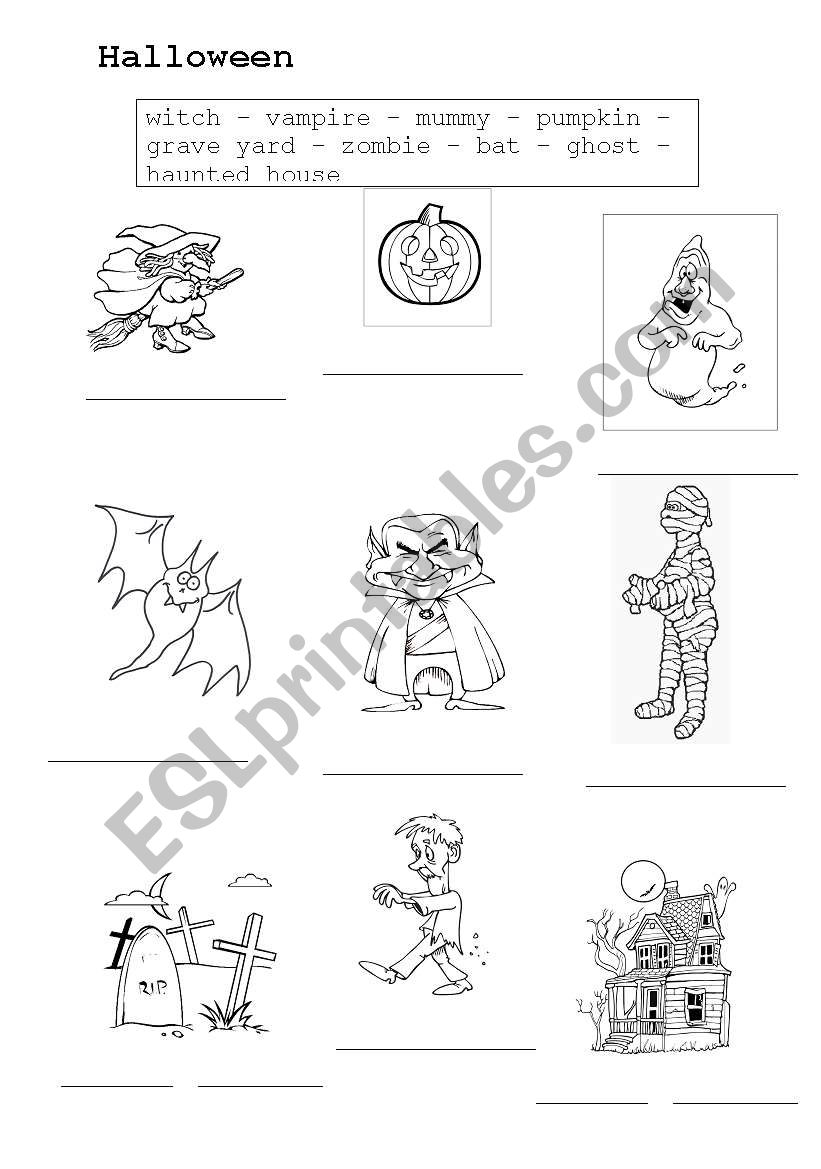 Halloween worksheet