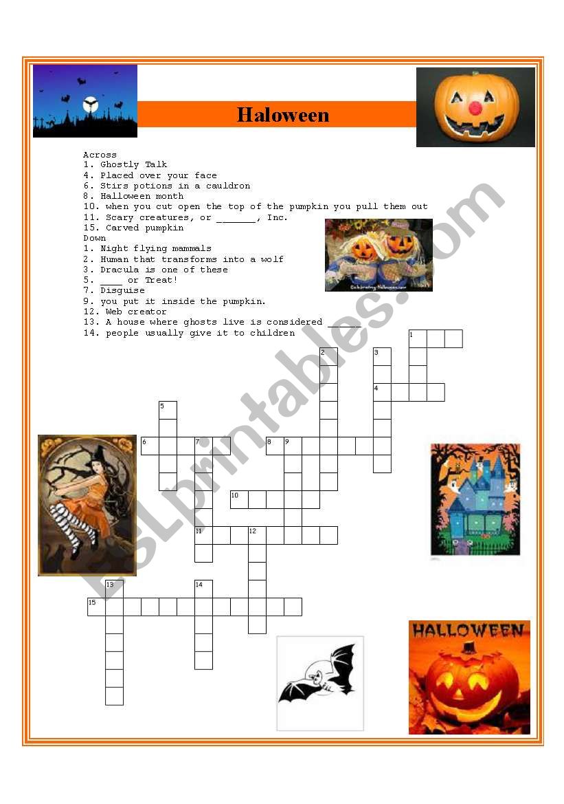 Halloween worksheet