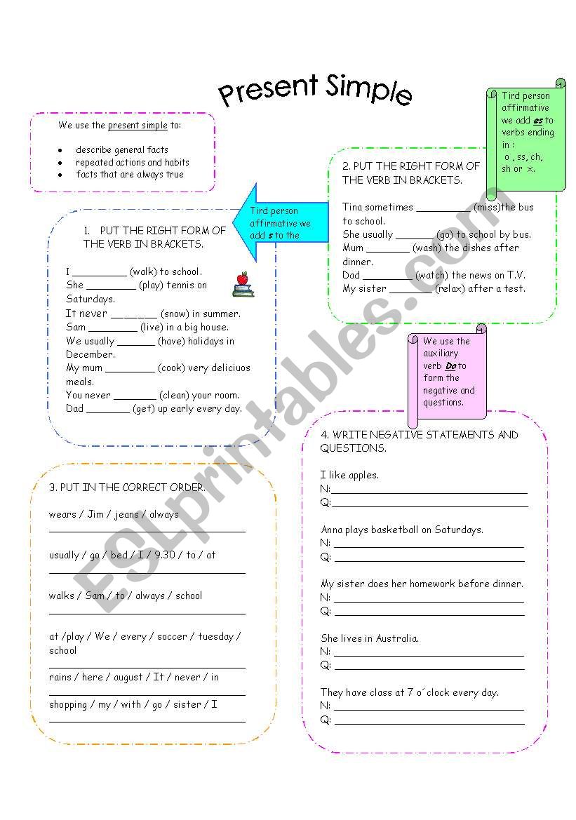 Present Simple  worksheet