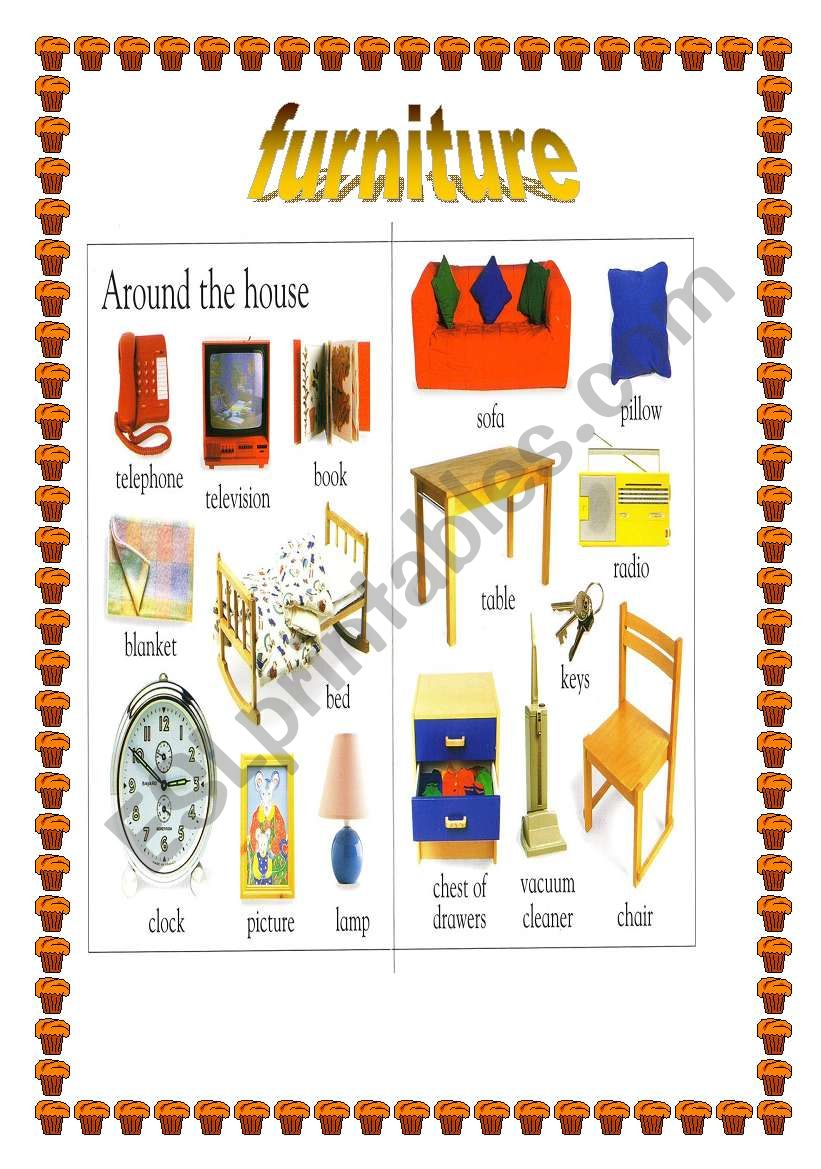 furniture worksheet