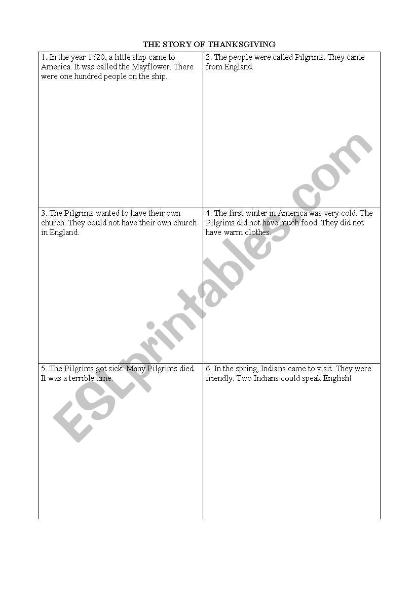 Thanksgiving worksheet