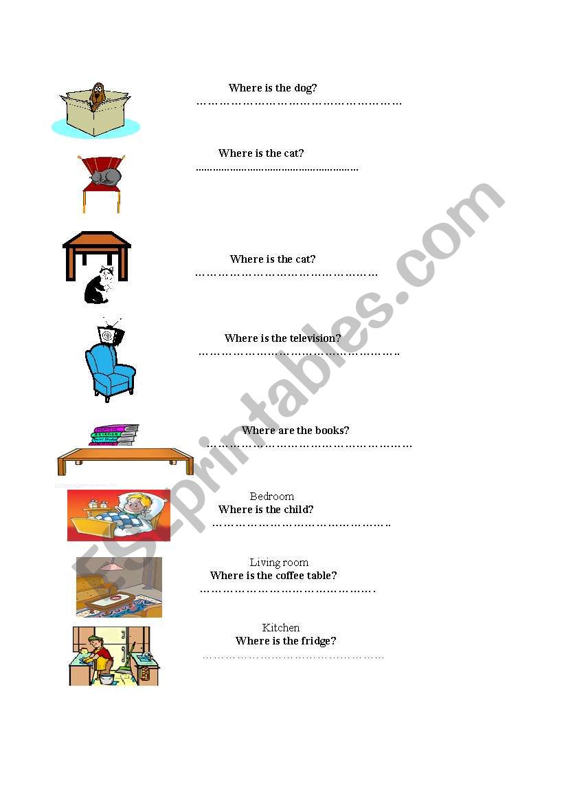 prepositions with pictures worksheet