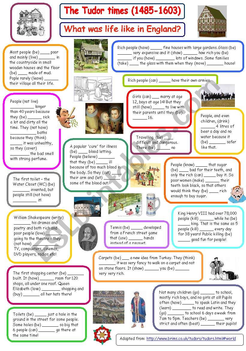 Past Simple - Tudor times - What was life like in England? - The things books donÂ´t tell you!