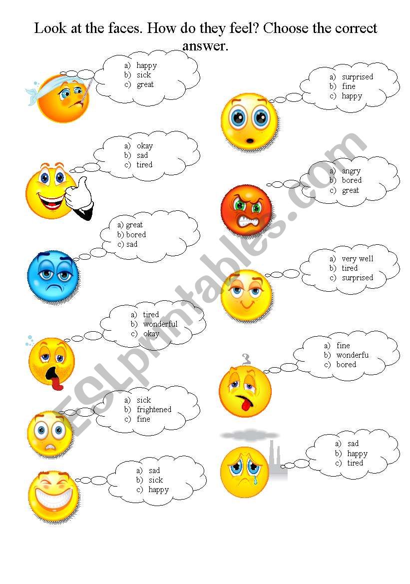 feelings worksheet