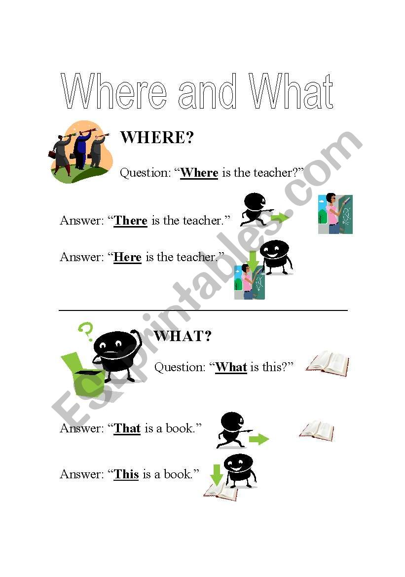 Where and What? worksheet