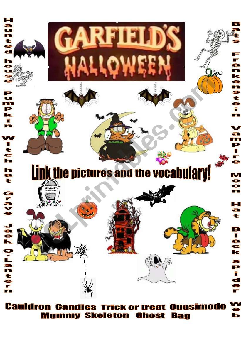 Garfields Halloween worksheet