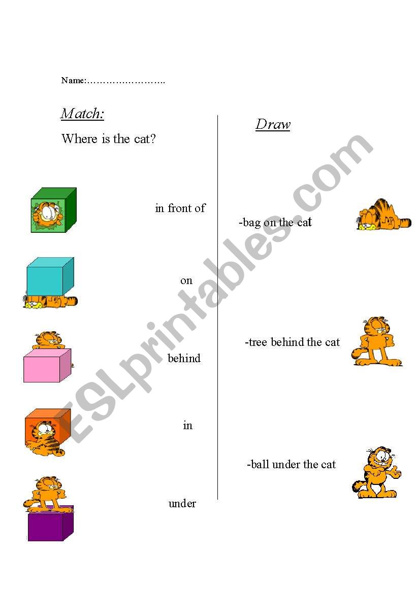 preposition worksheet