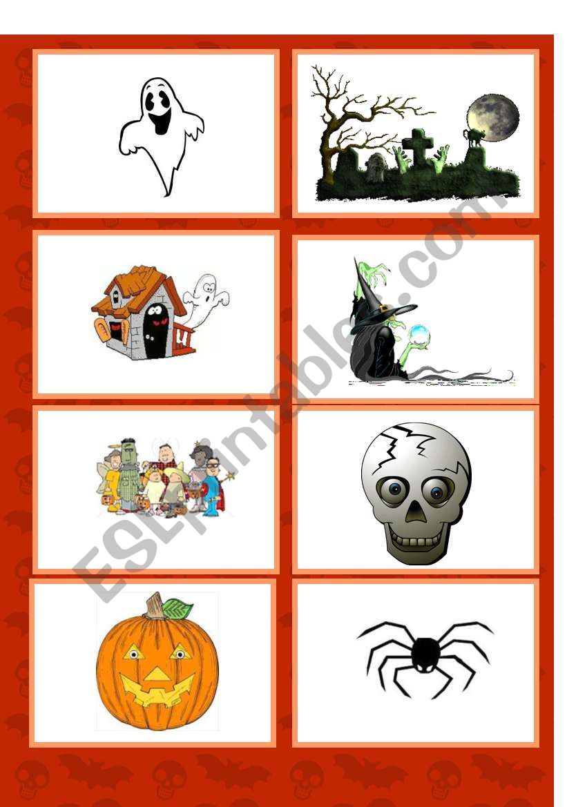 Halloween Memory game - Set 1 worksheet