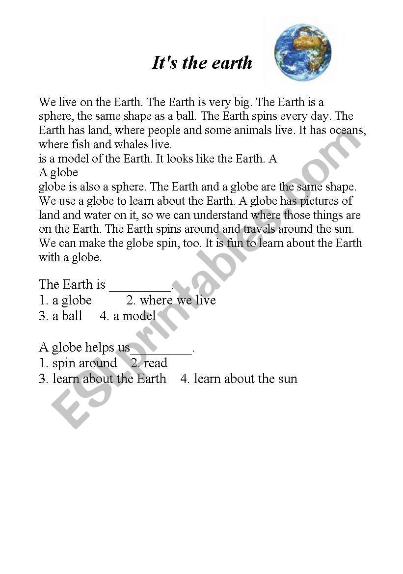 simple passage  worksheet