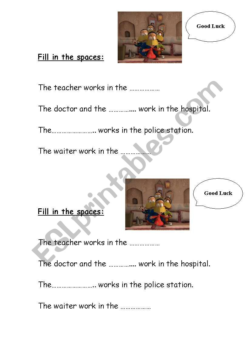 workers worksheet