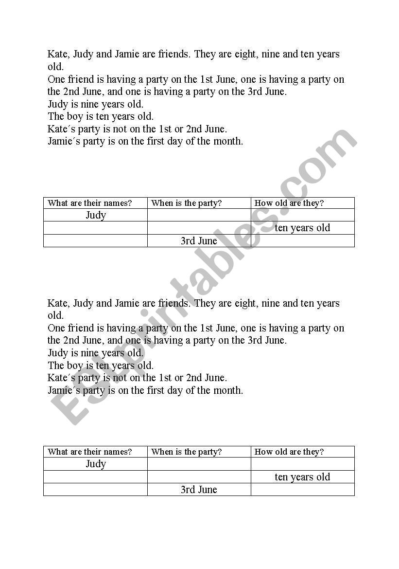 Ordinal numbers worksheet