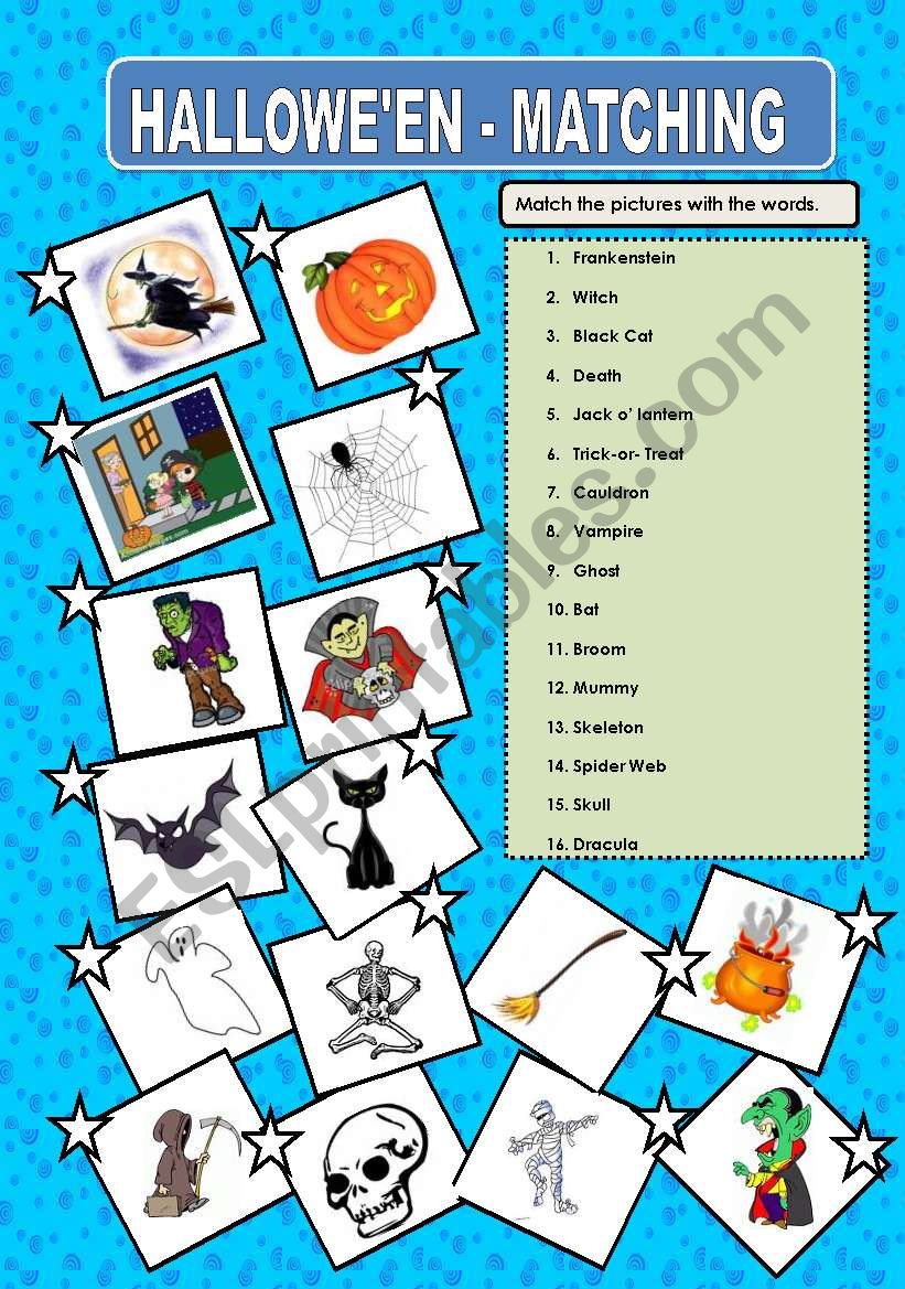 HALLOWEEN  - MATCHING worksheet