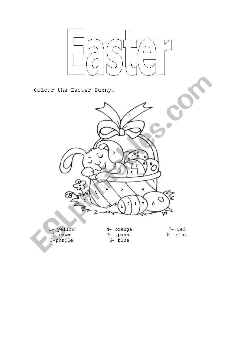 EASTER BUNNY worksheet