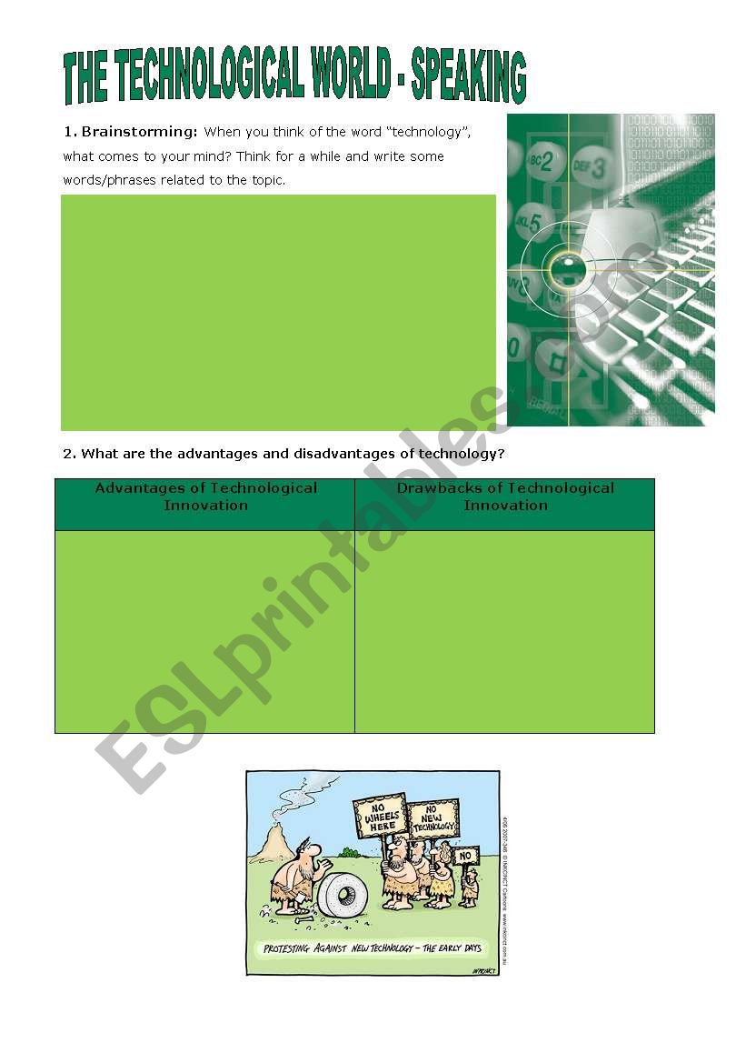 The technological world worksheet