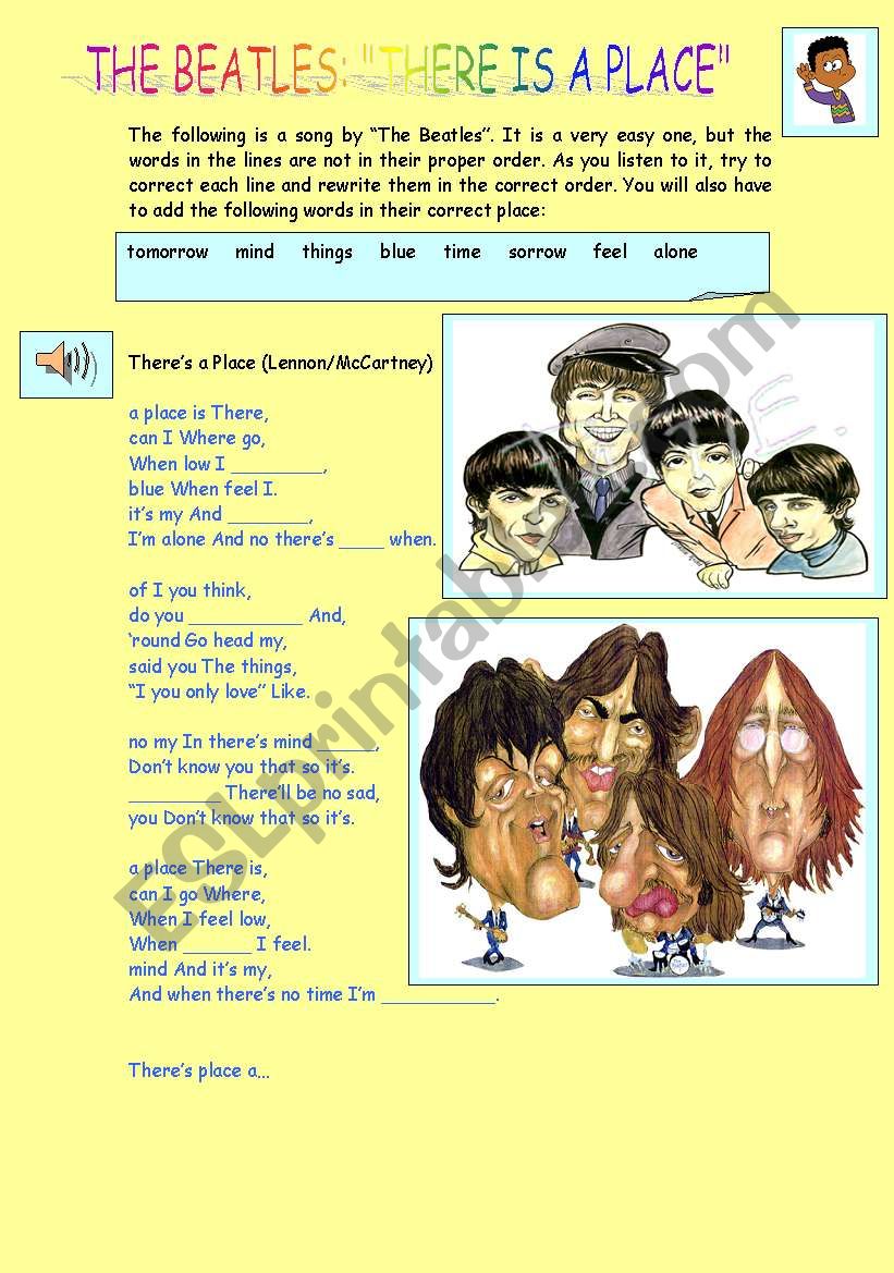 THE BEATLES:  worksheet