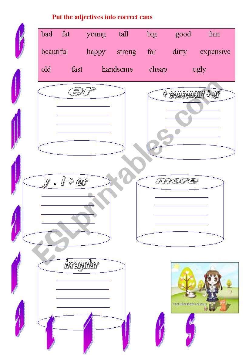 comparatives worksheet