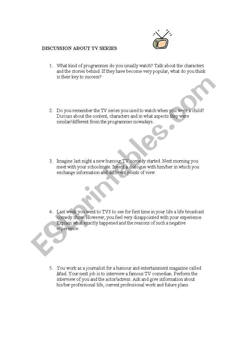 Discussion Questions about TV Programmes