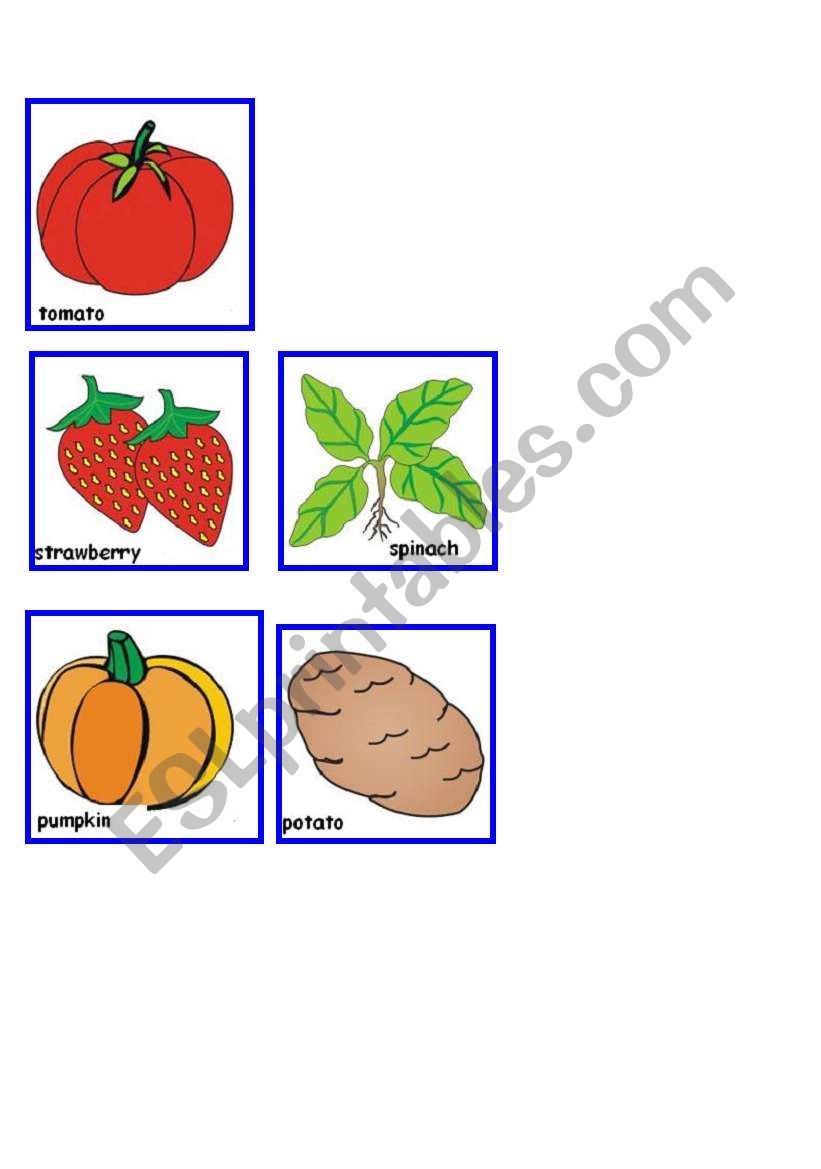 fruits and vegetables 4 worksheet