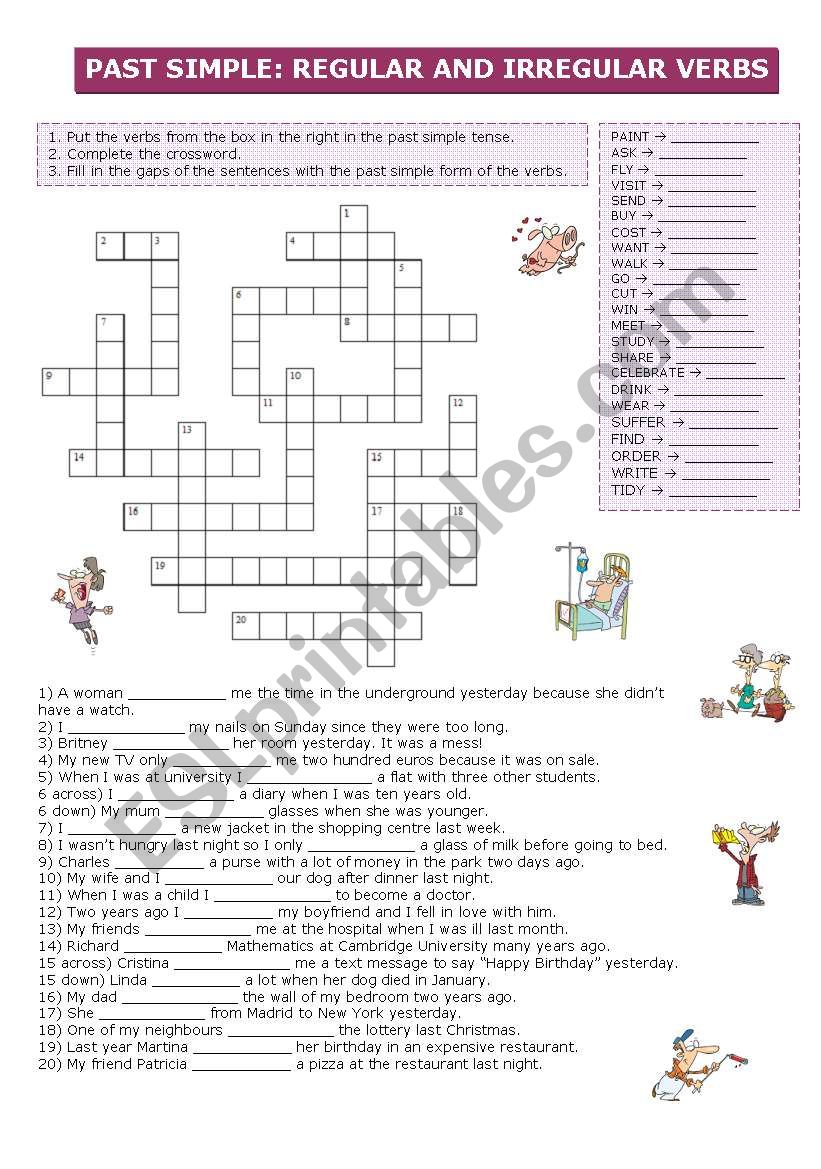 PAST SIMPLE REGULAR AND IRREGULAR VERBS