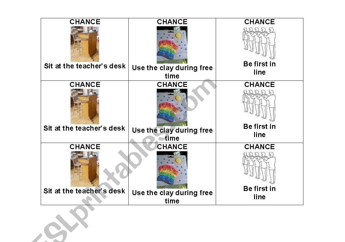 Treats worksheet