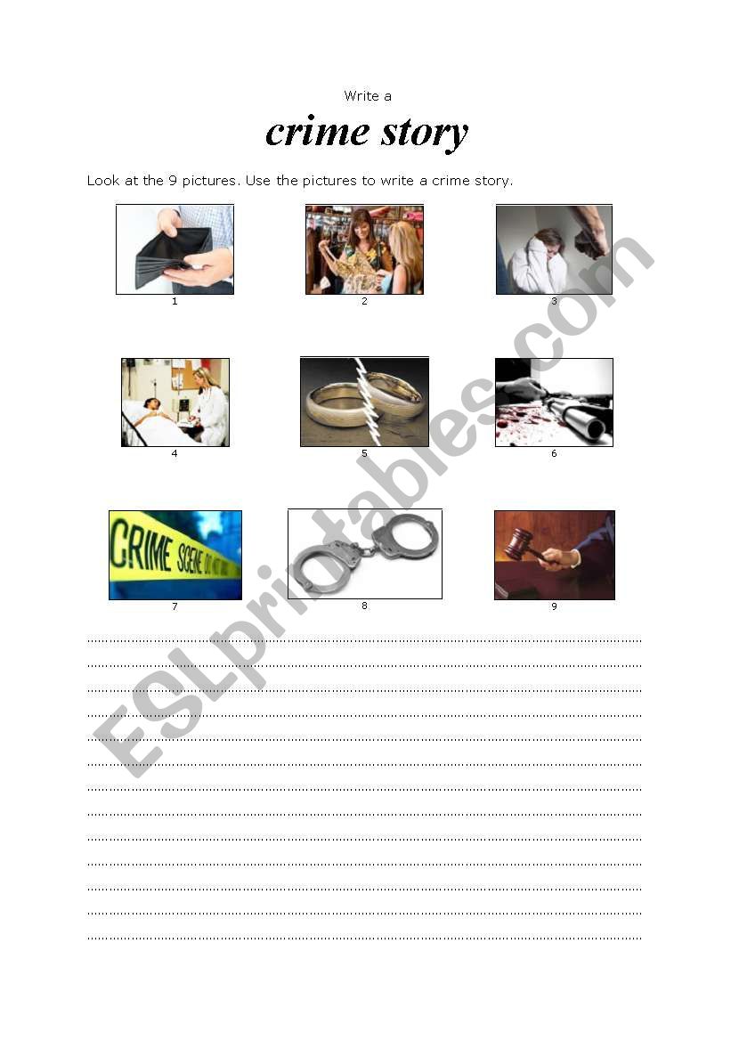 Crime story worksheet