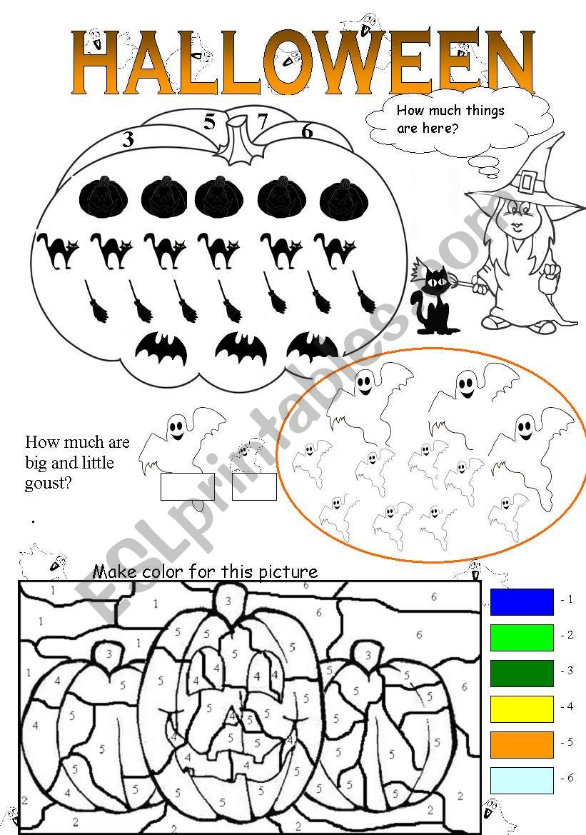 Halloween worksheet