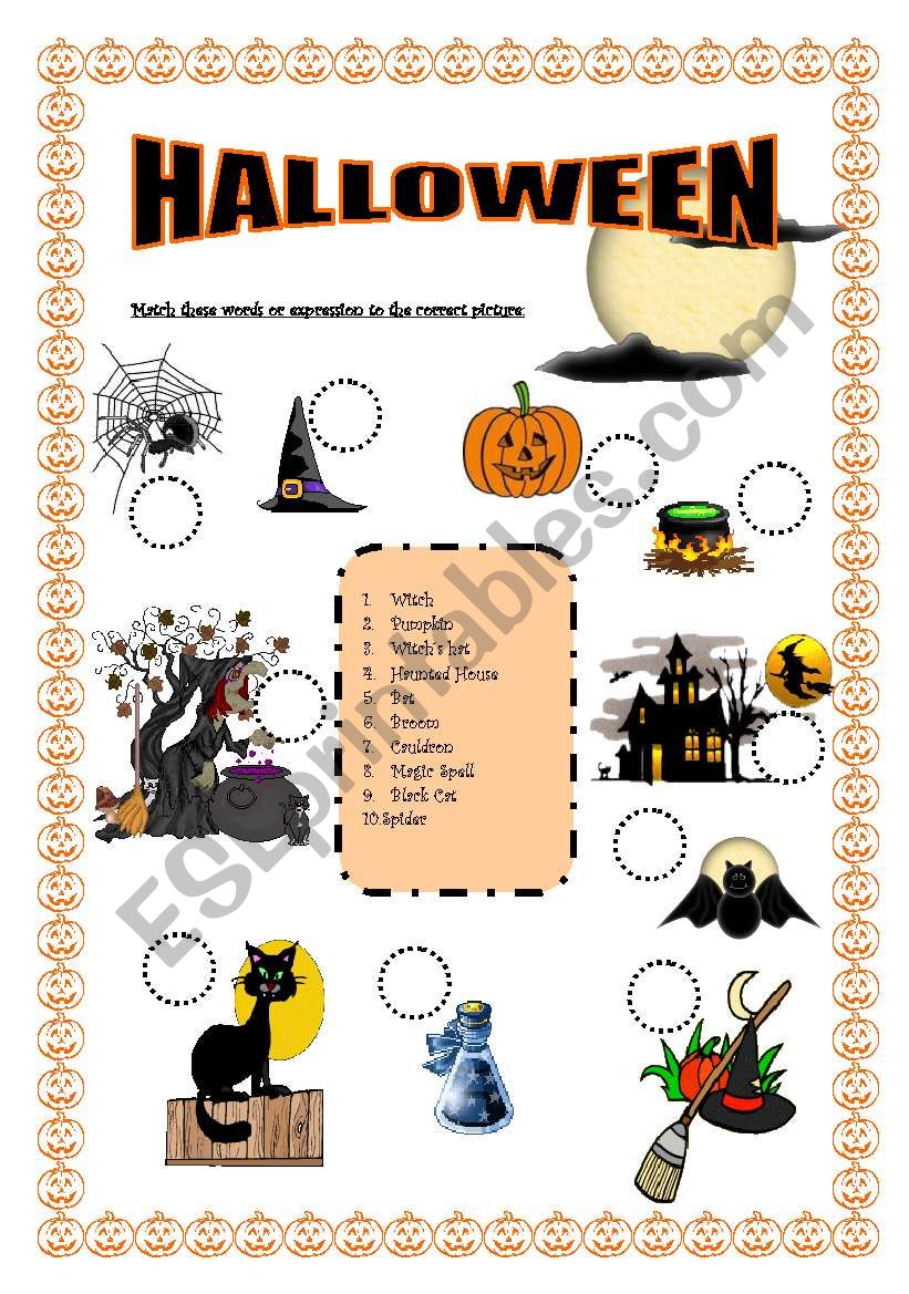 Halloween worksheet