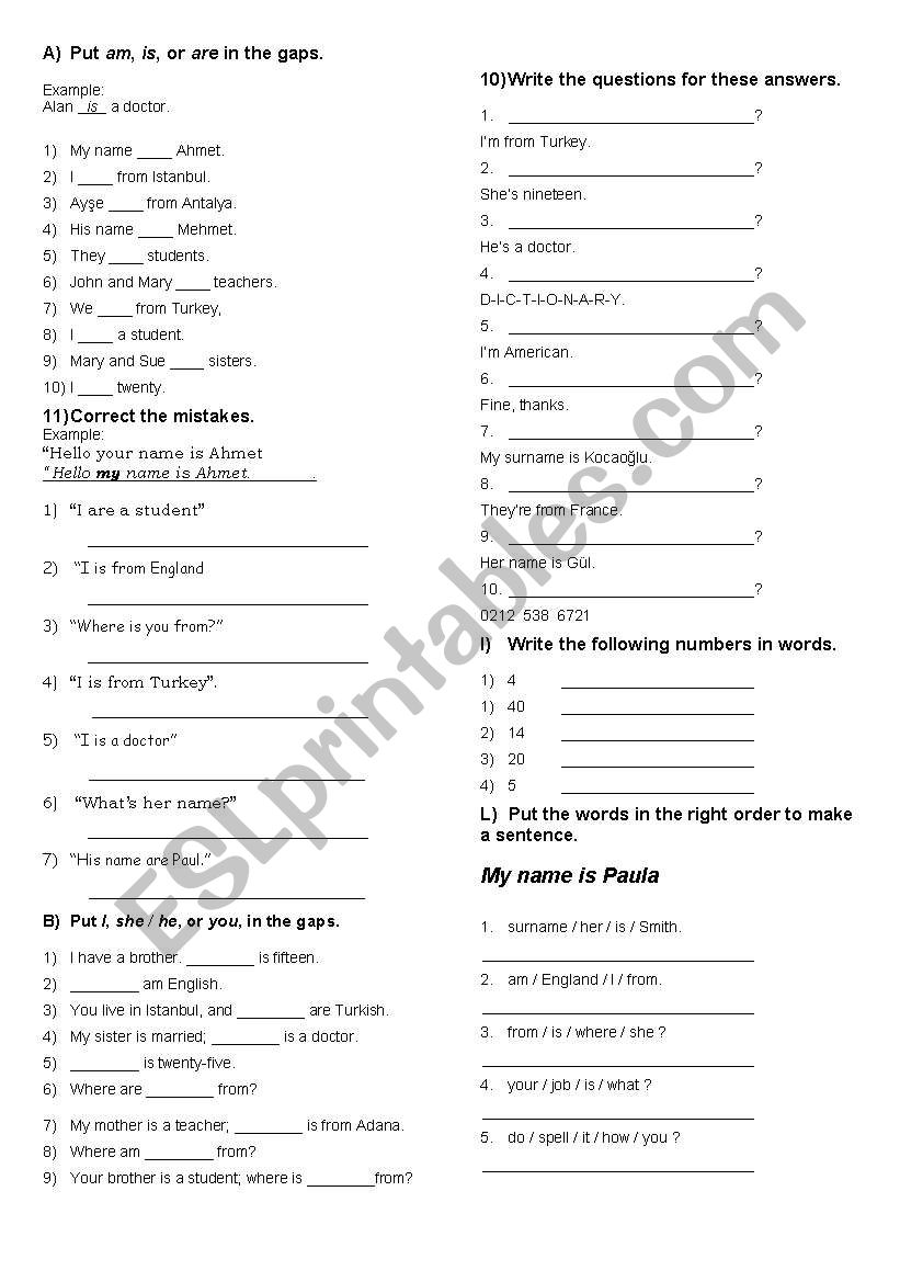 quiz worksheet