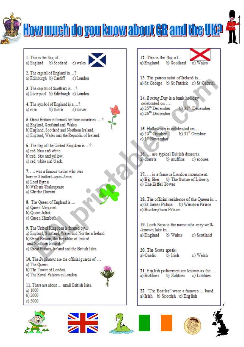 GB and the UK - Quizz (05.10.09) 