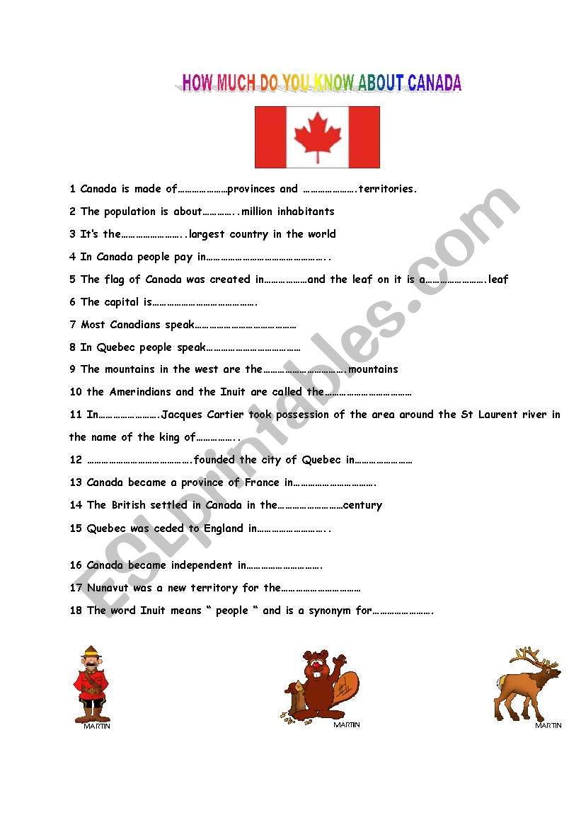 how much do you know about canada