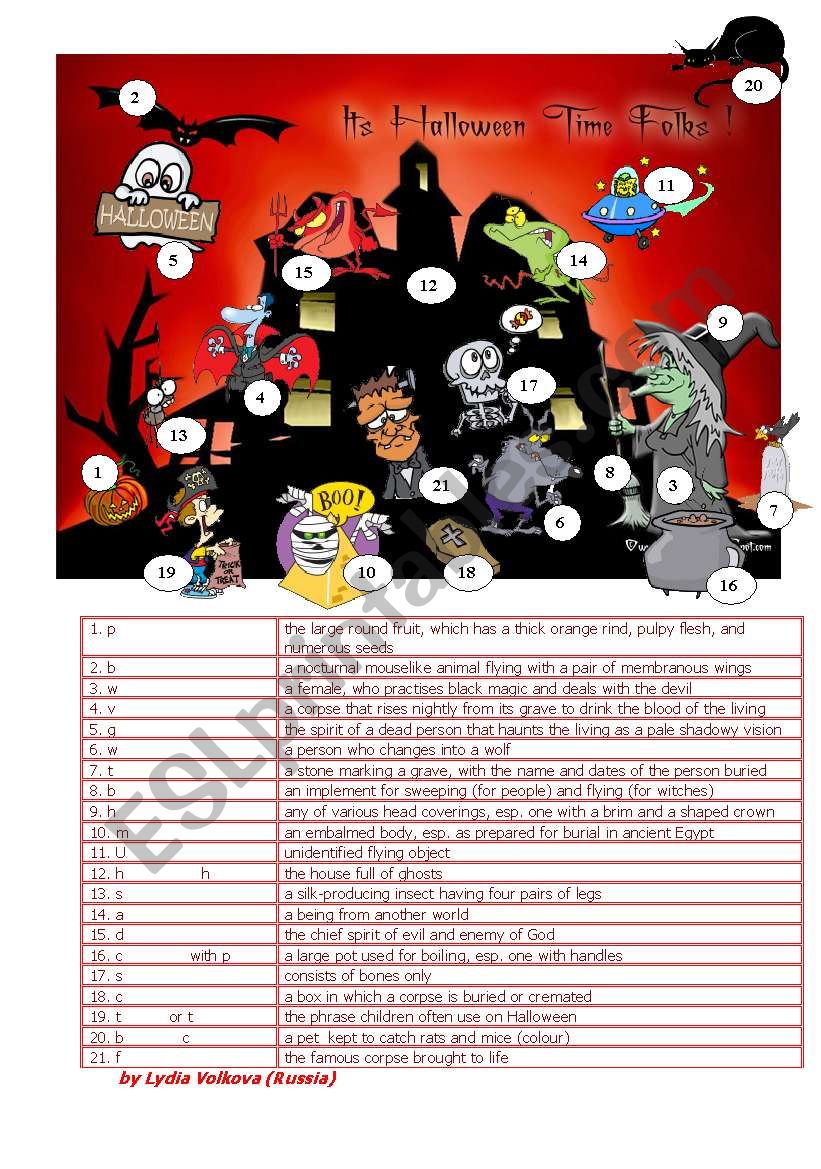 ITS HALLOWEEN TIME! worksheet