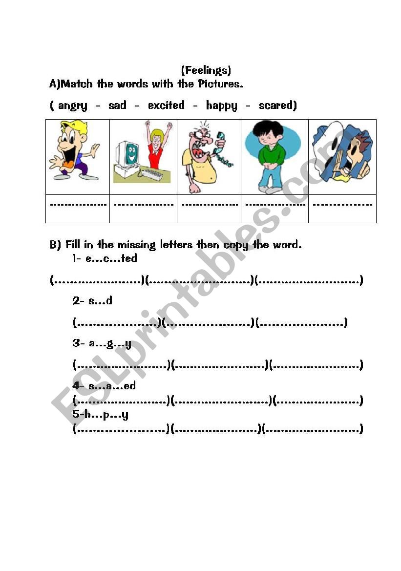 feelings worksheet