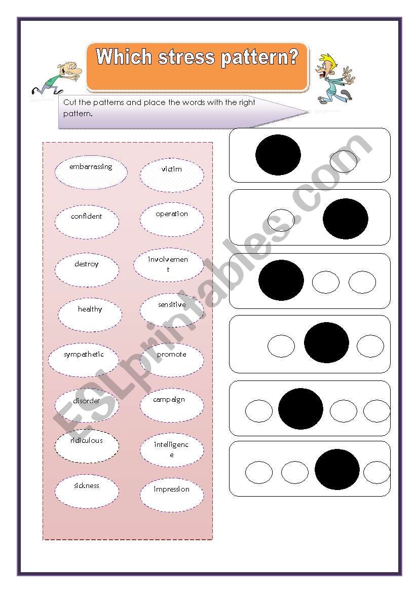 Stress patterns worksheet