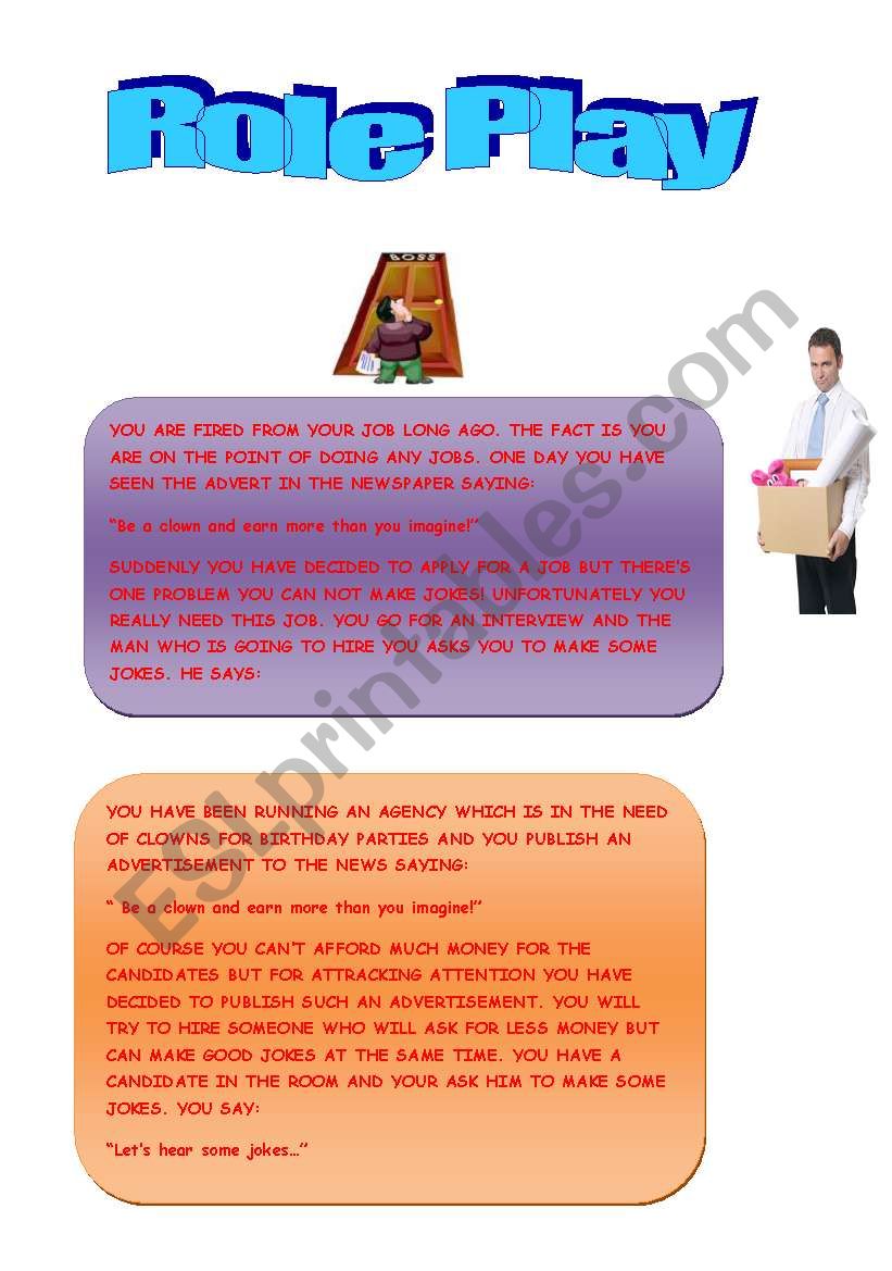 role play worksheet