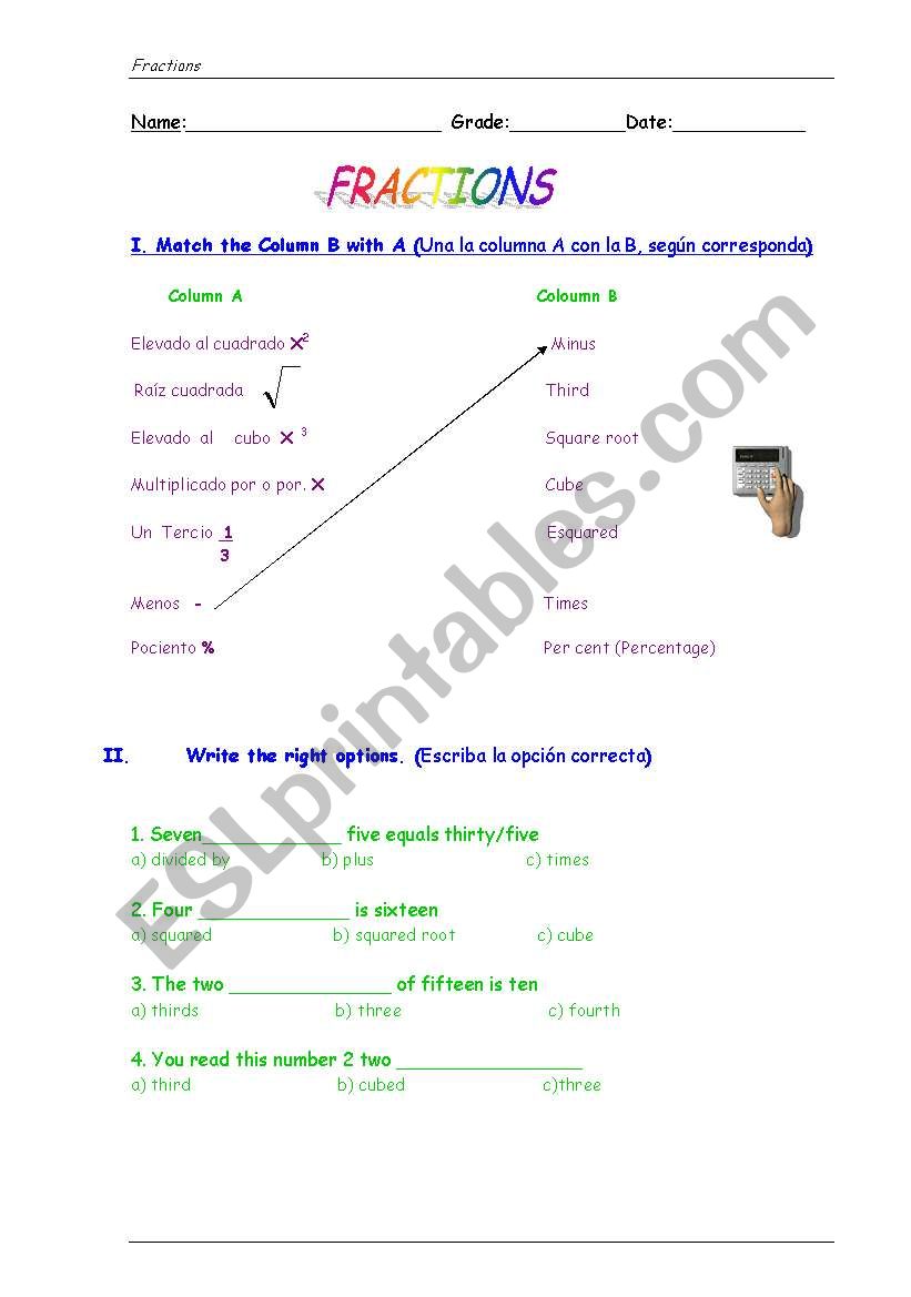 Numerical data worksheet