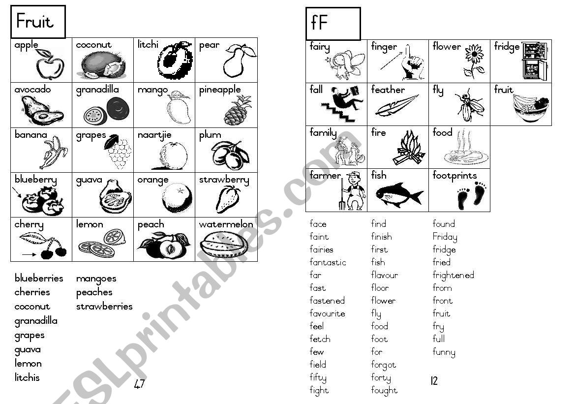 A5 Picture Dictionary 13 worksheet