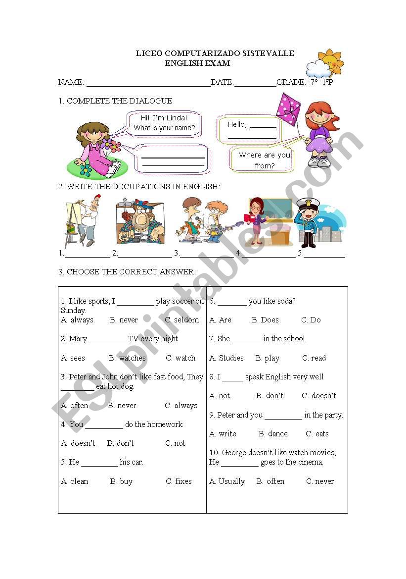 past simple exercices worksheet