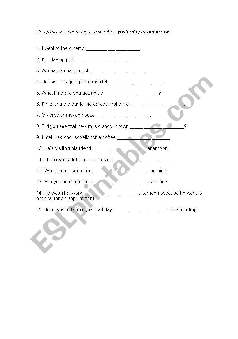 Troubling Tenses worksheet