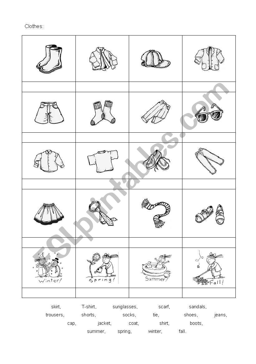 Clothes 2 worksheet