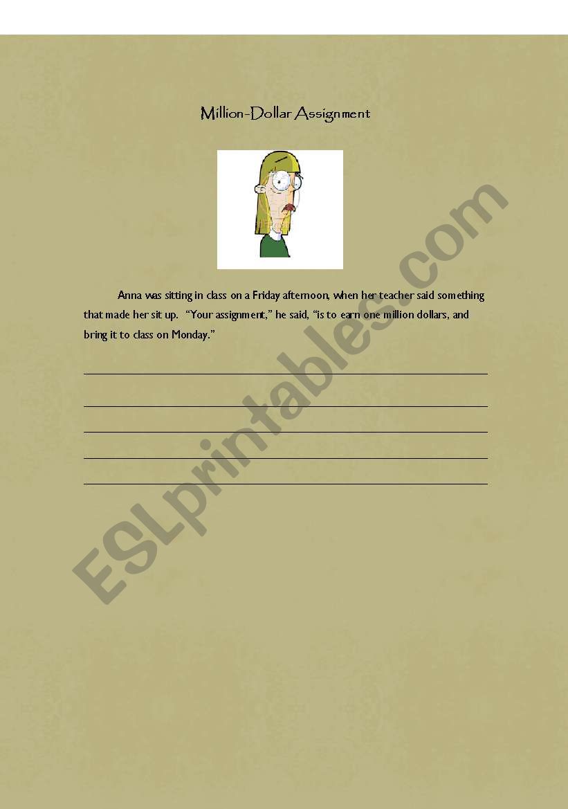 WRITING ACTIVITY 2 worksheet